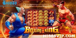 Giao diện game slot nổ hũ quyền vương với các biểu tượng nhân vật và hũ Jackpot hấp dẫn.