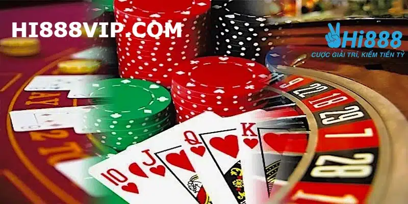 Giao diện sảnh chính của Casino HI888 với các trò chơi sòng bạc trực tuyến hấp dẫn.